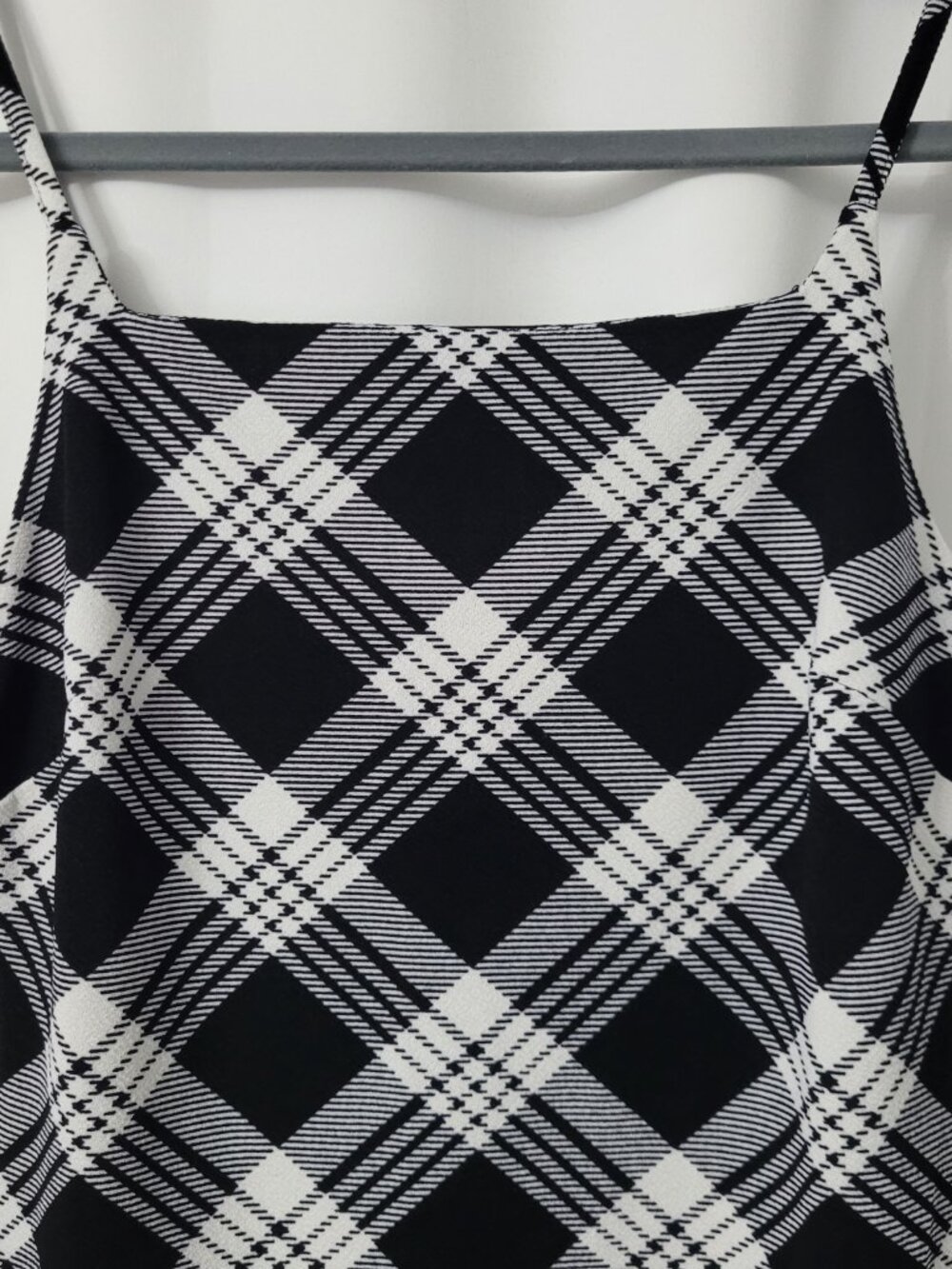 No Boundaries Black & White Plaid Bodycon Mini Dress - Picture 3 of 10
